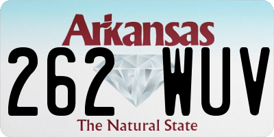 AR license plate 262WUV