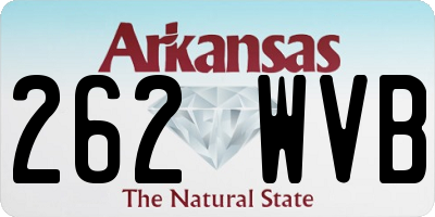 AR license plate 262WVB
