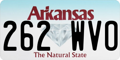 AR license plate 262WVO