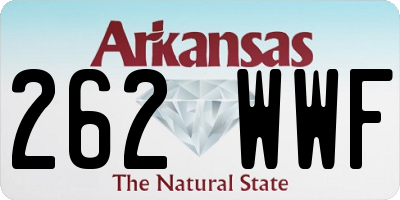 AR license plate 262WWF