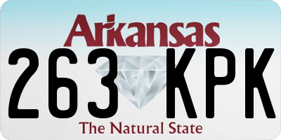 AR license plate 263KPK