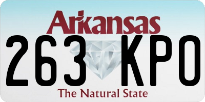 AR license plate 263KPO