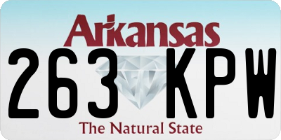 AR license plate 263KPW