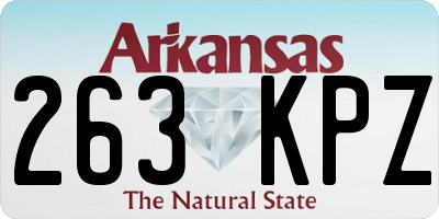 AR license plate 263KPZ