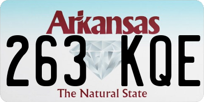 AR license plate 263KQE