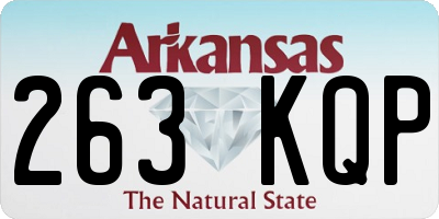 AR license plate 263KQP