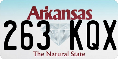 AR license plate 263KQX