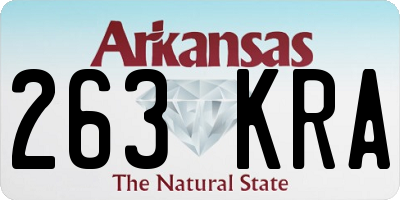 AR license plate 263KRA