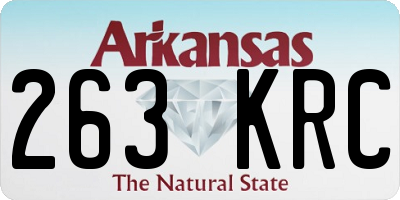 AR license plate 263KRC