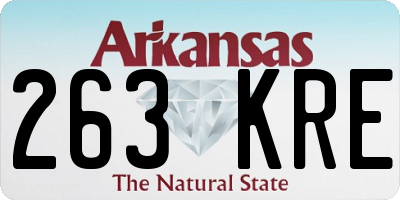 AR license plate 263KRE