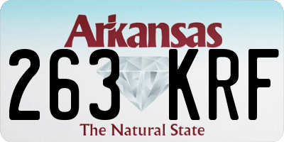 AR license plate 263KRF