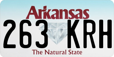 AR license plate 263KRH
