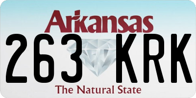 AR license plate 263KRK
