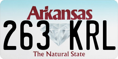AR license plate 263KRL