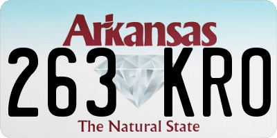 AR license plate 263KRO