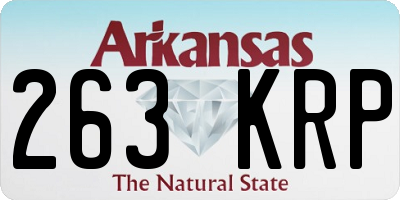 AR license plate 263KRP