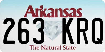 AR license plate 263KRQ