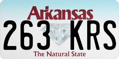 AR license plate 263KRS