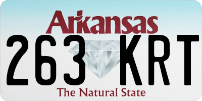 AR license plate 263KRT