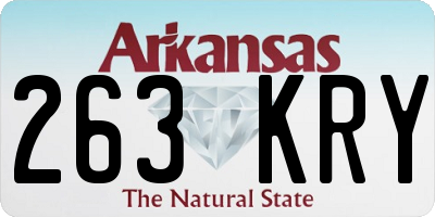 AR license plate 263KRY