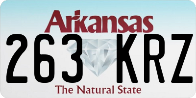 AR license plate 263KRZ