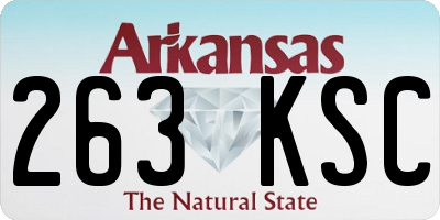AR license plate 263KSC