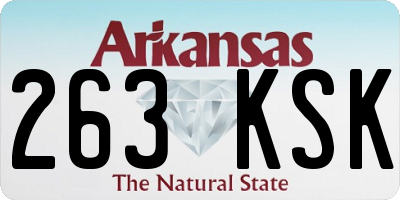 AR license plate 263KSK