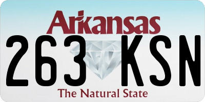 AR license plate 263KSN