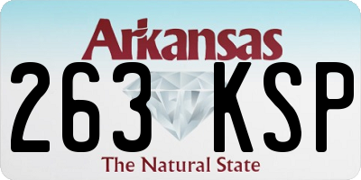 AR license plate 263KSP
