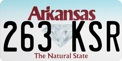 AR license plate 263KSR