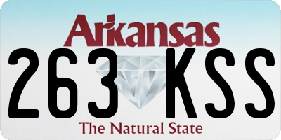 AR license plate 263KSS