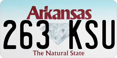 AR license plate 263KSU