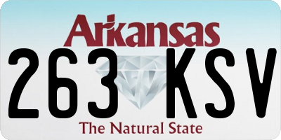 AR license plate 263KSV