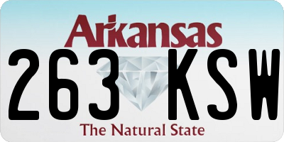 AR license plate 263KSW