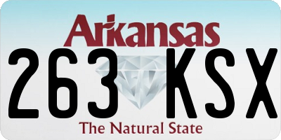 AR license plate 263KSX