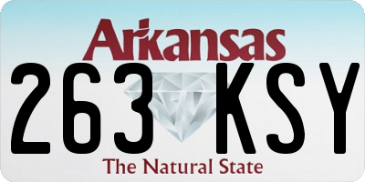AR license plate 263KSY