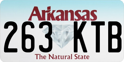 AR license plate 263KTB
