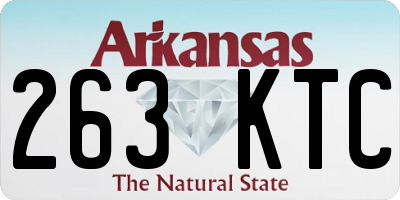 AR license plate 263KTC
