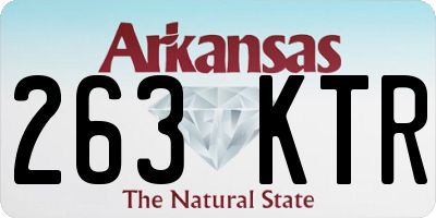 AR license plate 263KTR