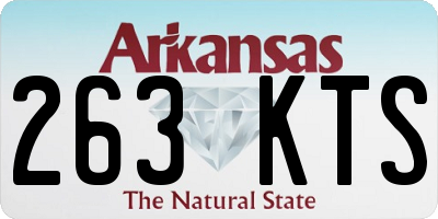 AR license plate 263KTS