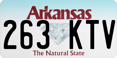 AR license plate 263KTV