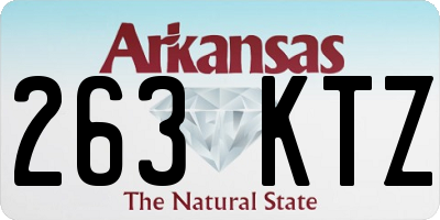 AR license plate 263KTZ
