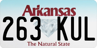 AR license plate 263KUL