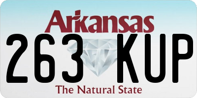 AR license plate 263KUP