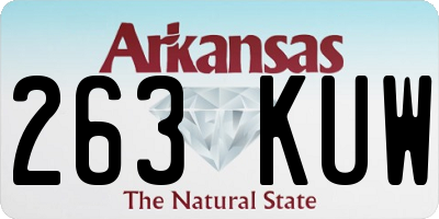 AR license plate 263KUW