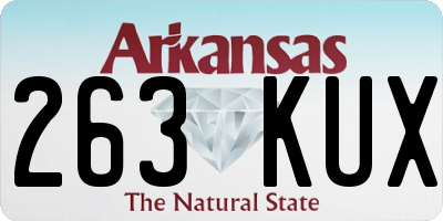AR license plate 263KUX