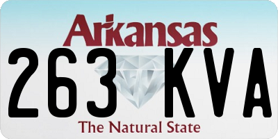AR license plate 263KVA