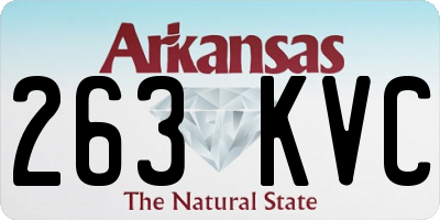 AR license plate 263KVC