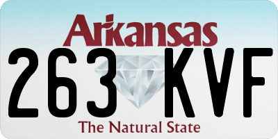 AR license plate 263KVF