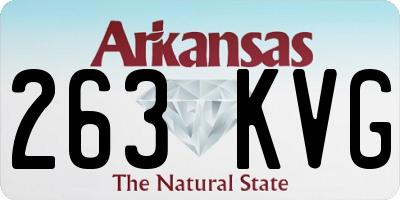 AR license plate 263KVG